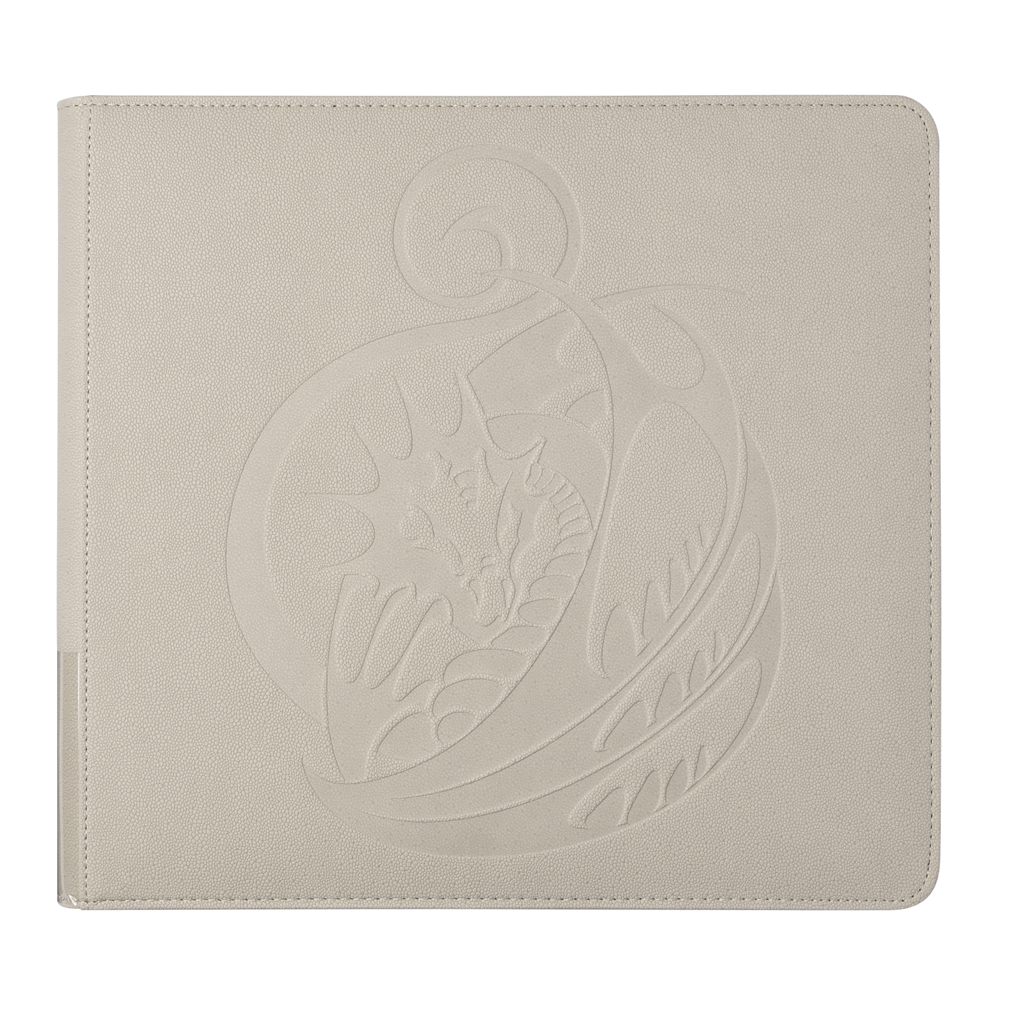 A light grey Card Codex Zipster Binder XL. Brand: Dragon Shield, Item: Card Codex Zipster Binder - XL - Ashen White.