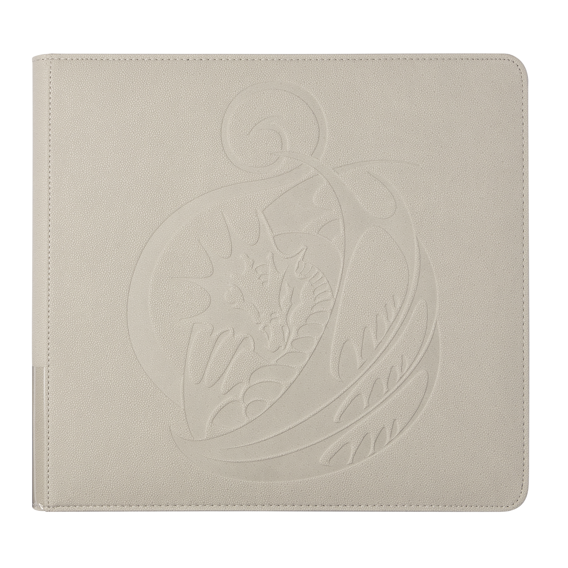 A light grey Card Codex Zipster Binder XL. Brand: Dragon Shield, Item: Card Codex Zipster Binder - XL - Ashen White.
