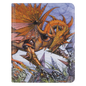 A detailed illustration of a mechanical dragon on a Dragon Shield Signature Series - The Millerax - Art Zipster 360.