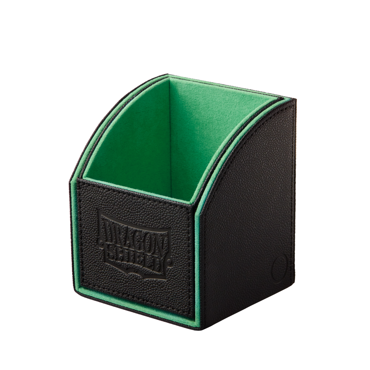 A Black/Green Dragon Shield Nest 100 Deck Box. Brand: Dragon Shield, Item: Nest 100 - Black/Green.