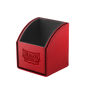 A Red/Black Nest 100 Deck Box. Brand: Dragon Shield, Item: Nest 100 - Red/Black.
