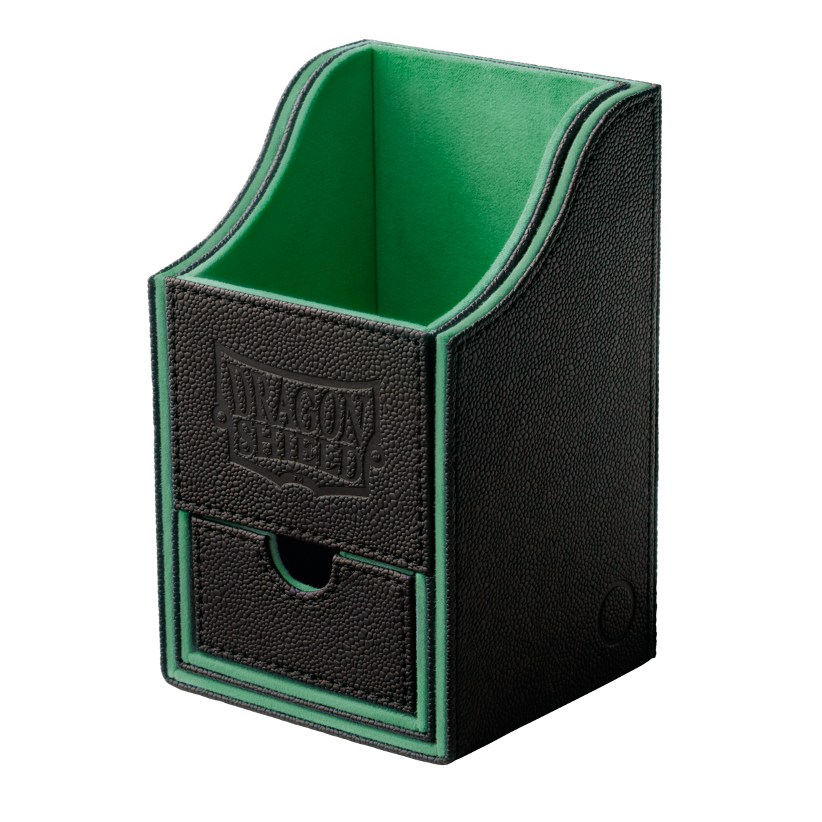 A Black/Green Nest +100 Deck Box. Brand: Dragon Shield, Item: Nest +100 - Black/Green.