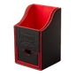 A black and red Dragon Shield Nest +100 deck box.