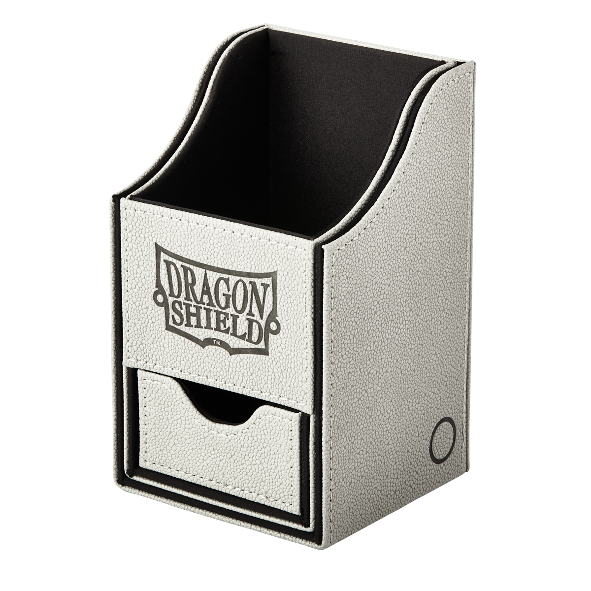 A Grey/Black Nest +100 Deck Box. Brand: Dragon Shield, Item: Nest +100 - Grey/Black