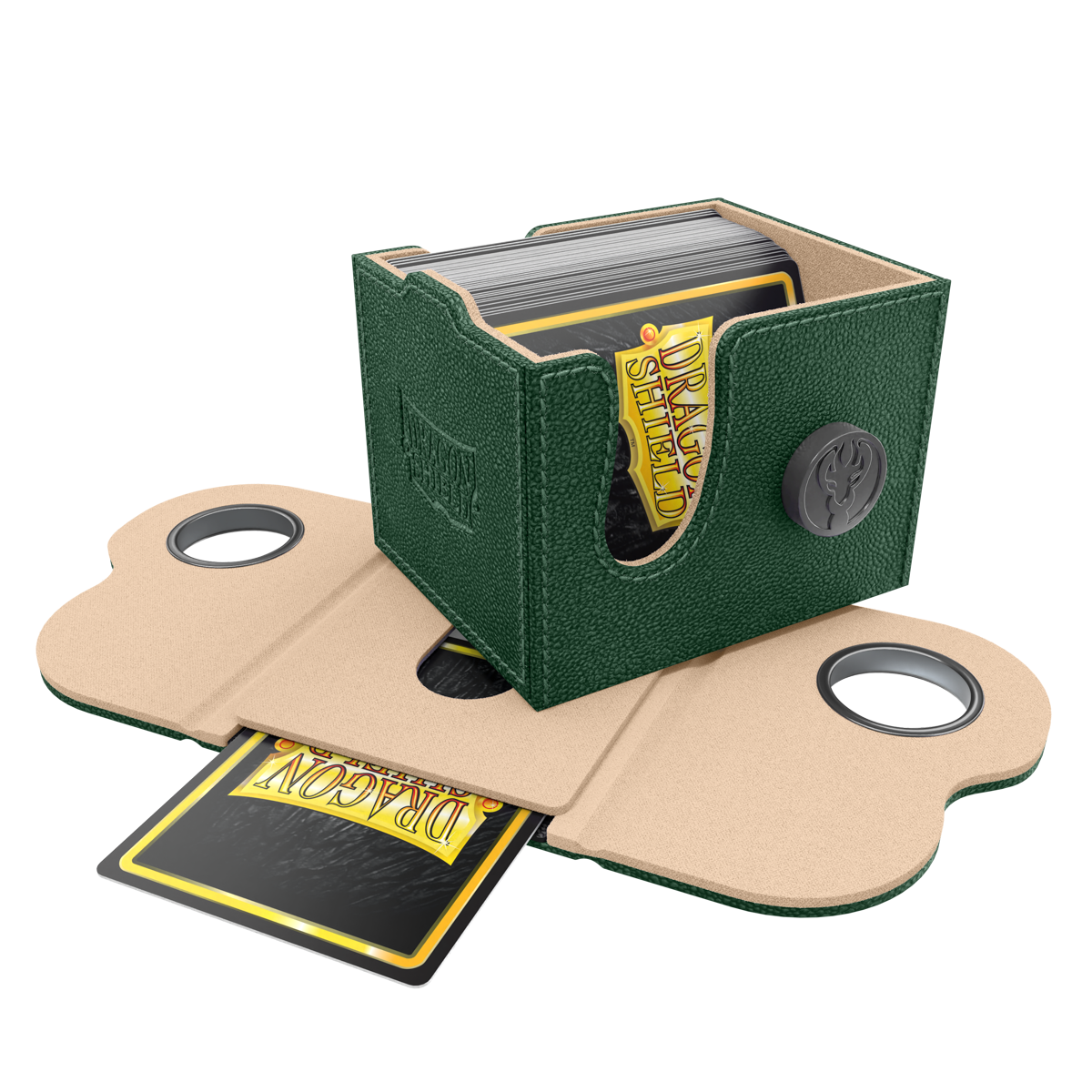 A Green and Sand Dragon Shield Deck Box 100+. Brand: Dragon Shield, Item: Dragon Box 100+ Green & Sand.