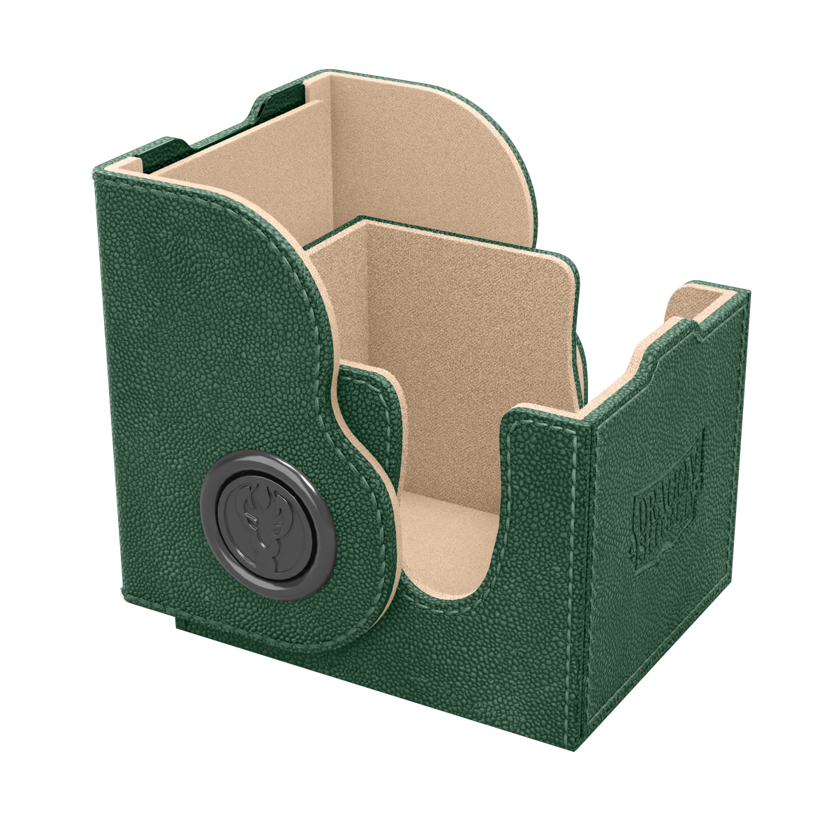 A Green & Sand Dragon Box 100+ Deck Box. Brand: Dragon Shield, Item: Dragon Box 100+ Green & Sand.