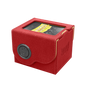 A red and yellow Dragon Shield deck box. Brand: Dragon Shield, Item: Dragon Box 100+ Red & Lemon.