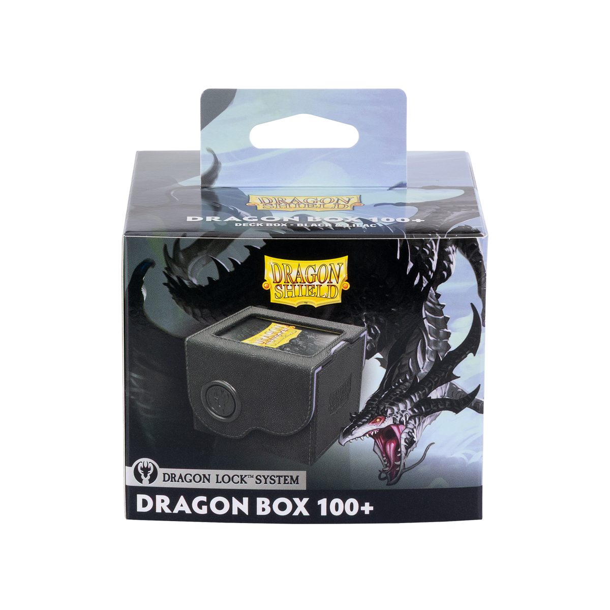 A Black & Lilac Dragon Box 100+ Deck Box. Brand: Dragon Shield, Item: Dragon Box 100+.