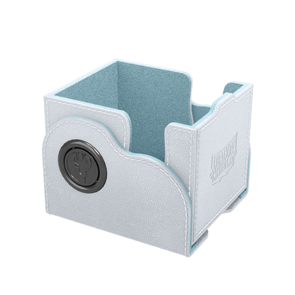 A White & Aqua Dragon Box 100+ Deck Box. Brand: Dragon Shield, Item: Dragon Box 100+ White & Aqua.