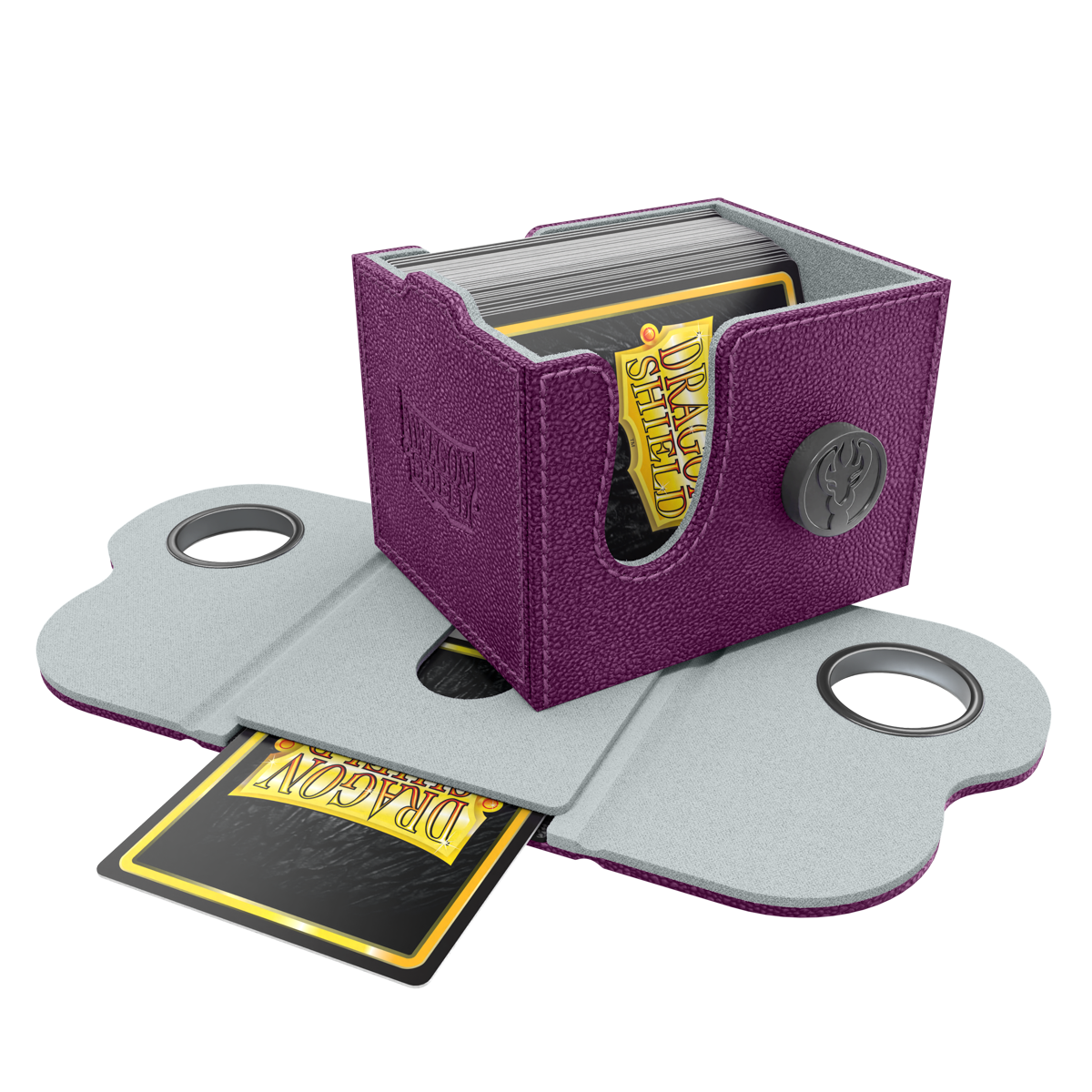 A Purple and Frost Dragon Box 100+ Deck Box. Brand: Dragon Shield, Item: Dragon Box 100+ Purple & Frost.