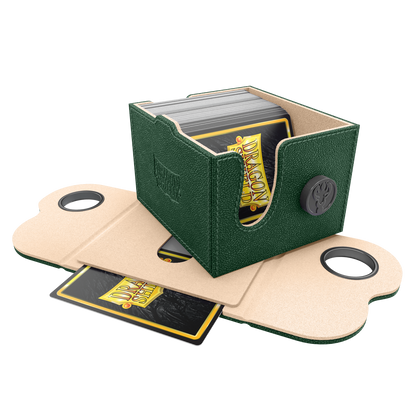A Green and Sand Dragon Box 150+ Deck Box. Brand: Dragon Shield, Item: Dragon Box 150+ Green & Sand.