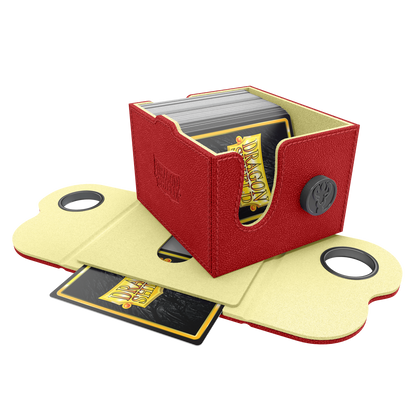 A Red & Lemon Dragon Box 150+ Deck Box. Brand: Dragon Shield, Item: Dragon Box 150+ Red & Lemon.