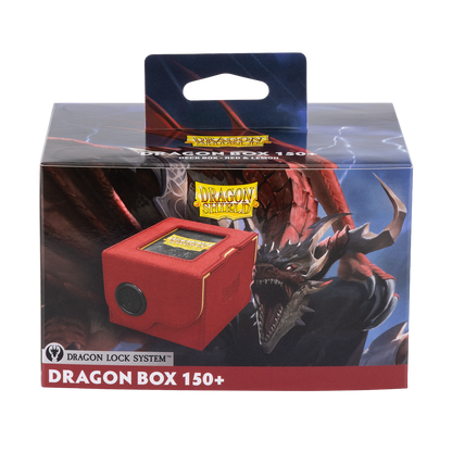 A Red & Lemon Dragon Box 150+ Deck Box. Brand: Dragon Shield, Item: Dragon Box 150+ Red & Lemon.