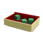 A red and lemon Dragon Tray dice tray. Brand: Dragon Shield (Dev), Item: Dragon Tray - Red & Lemon.