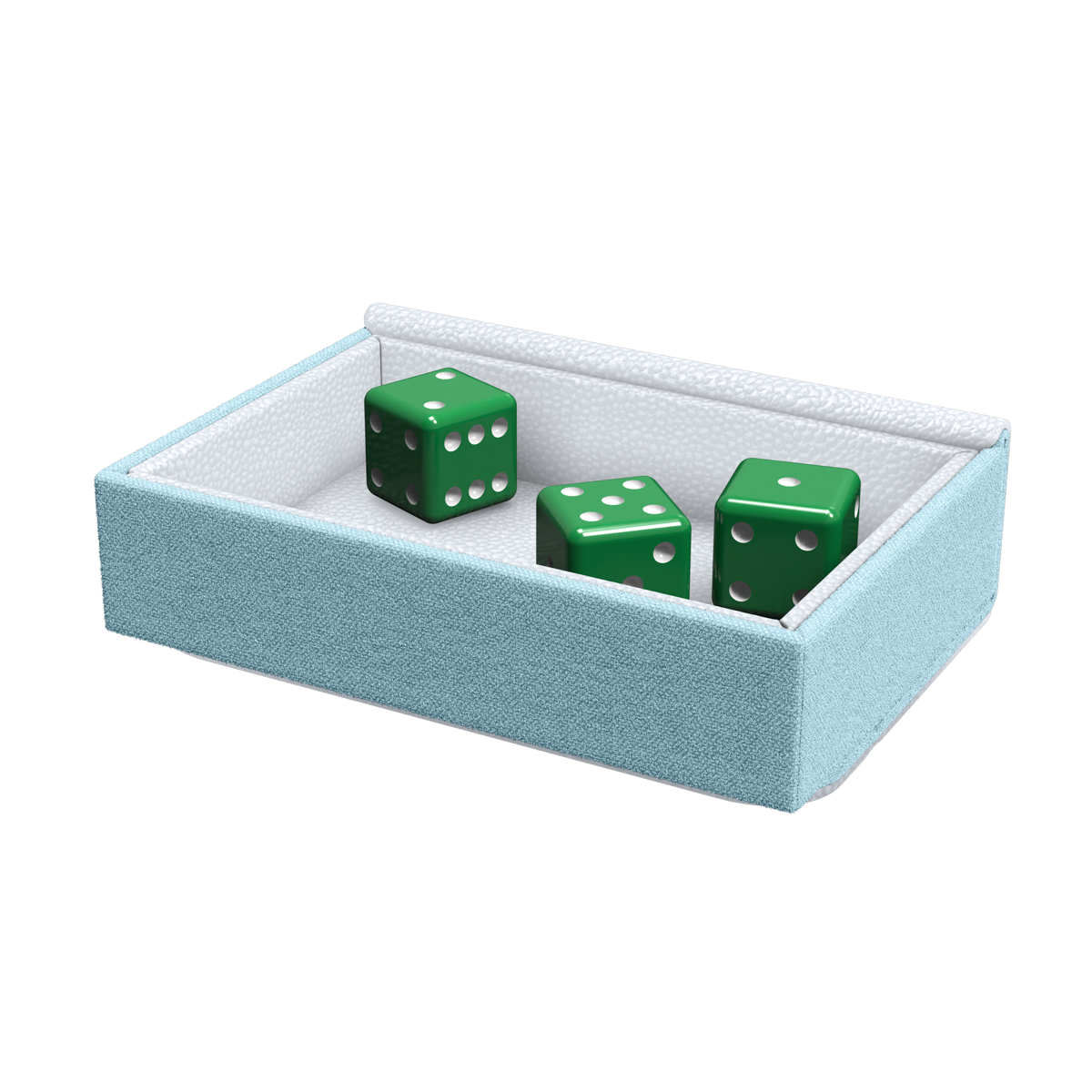 A White and Aqua Dragon Tray. Brand: Dragon Shield (Dev), Item: Dragon Tray - White & Aqua