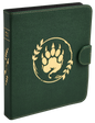 A Forest Green Spell Codex by Dragon Shield. This gaming accessory features a golden bear paw print emblem and "Spell Codex" text on the spine.