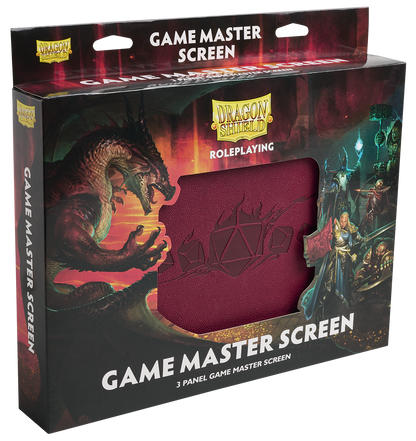 A Blood Red Game Master Screen. Brand: Dragon Shield, Item: Game Master Screen - Blood Red.