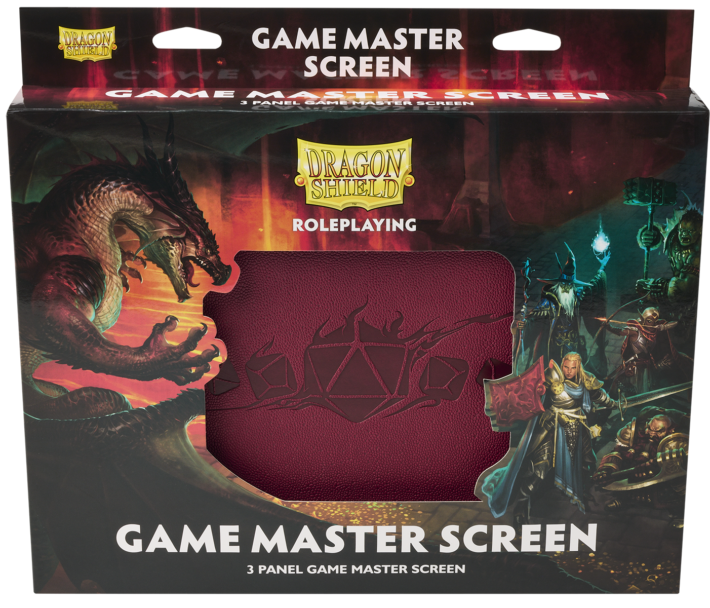 A Blood Red Game Master Screen. Brand: Dragon Shield, Item: Game Master Screen - Blood Red.