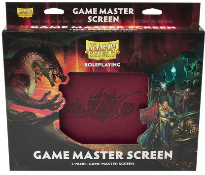 A Blood Red Game Master Screen. Brand: Dragon Shield, Item: Game Master Screen - Blood Red.