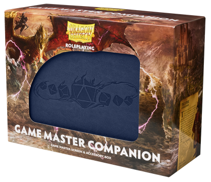 A Midnight Blue Game Master Companion Box. Brand: Dragon Shield, Item: Game Master Companion.