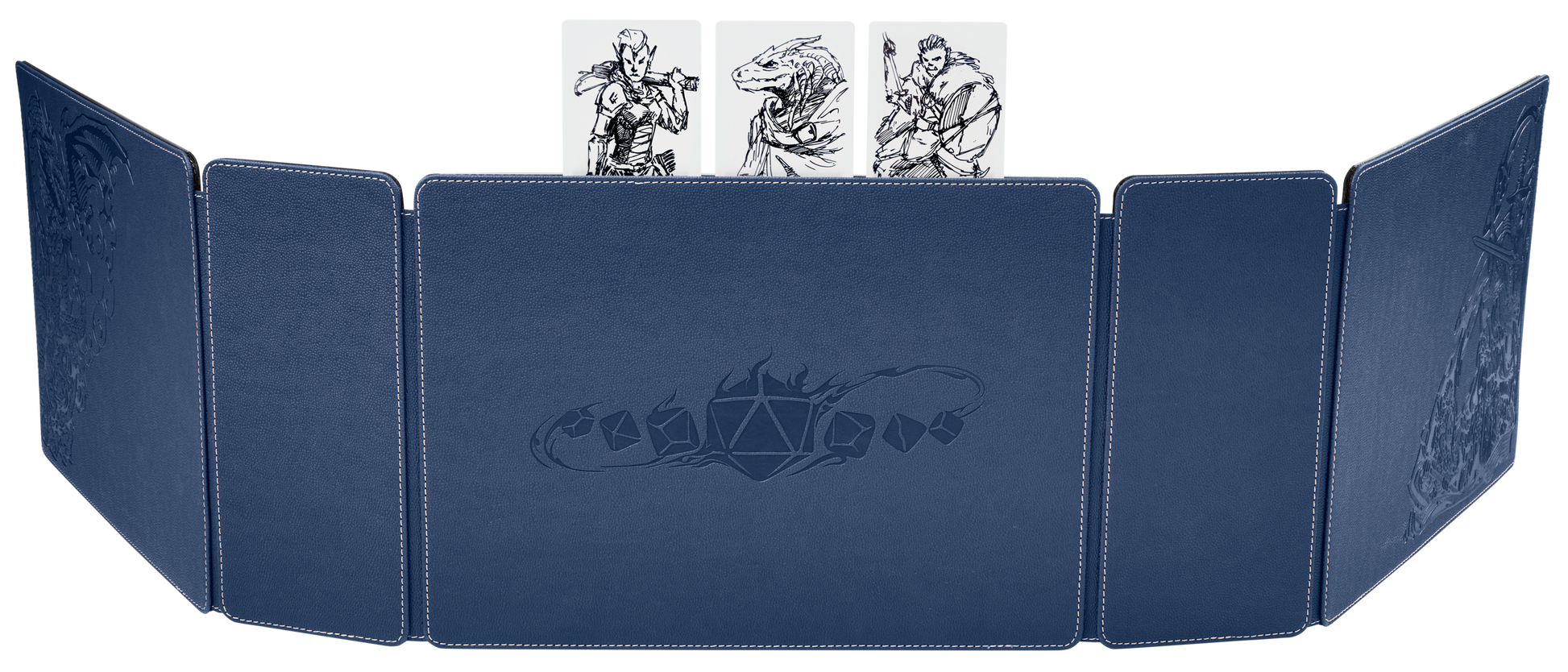 A Midnight Blue Game Master Companion screen. Brand: Unknown, Item: Game Master Companion - Midnight Blue.