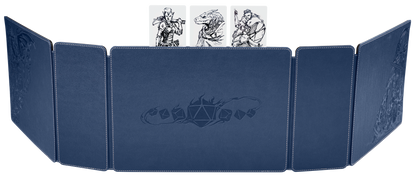 A Midnight Blue Game Master Companion screen. Brand: Unknown, Item: Game Master Companion - Midnight Blue.