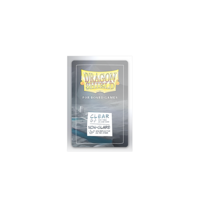 A Clear/Non-Glare Dragon Shield Board Game Sleeve. Brand: Dragon Shield, Item: American Mini - Clear/Non-Glare - Board Game Sleeves.