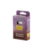 A purple and brown Dragon Shield European Standard 100 Clear Non-Glare Board Game Sleeves.