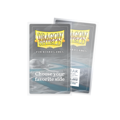 Two Dragon Shield board game sleeves, one clear and one non-glare. Brand: Dragon Shield, Item: Tarot - Clear/Non-Glare - Board Game Sleeves.