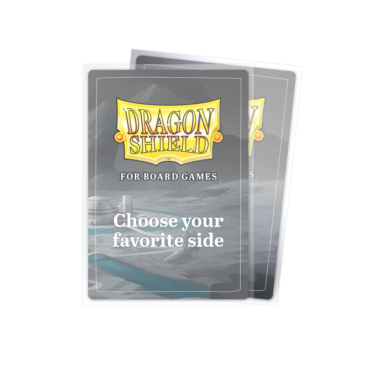 A clear/non-glare Dragon Shield board game sleeve. Brand: Dragon Shield, Item: Grand Standard Sleeves.
