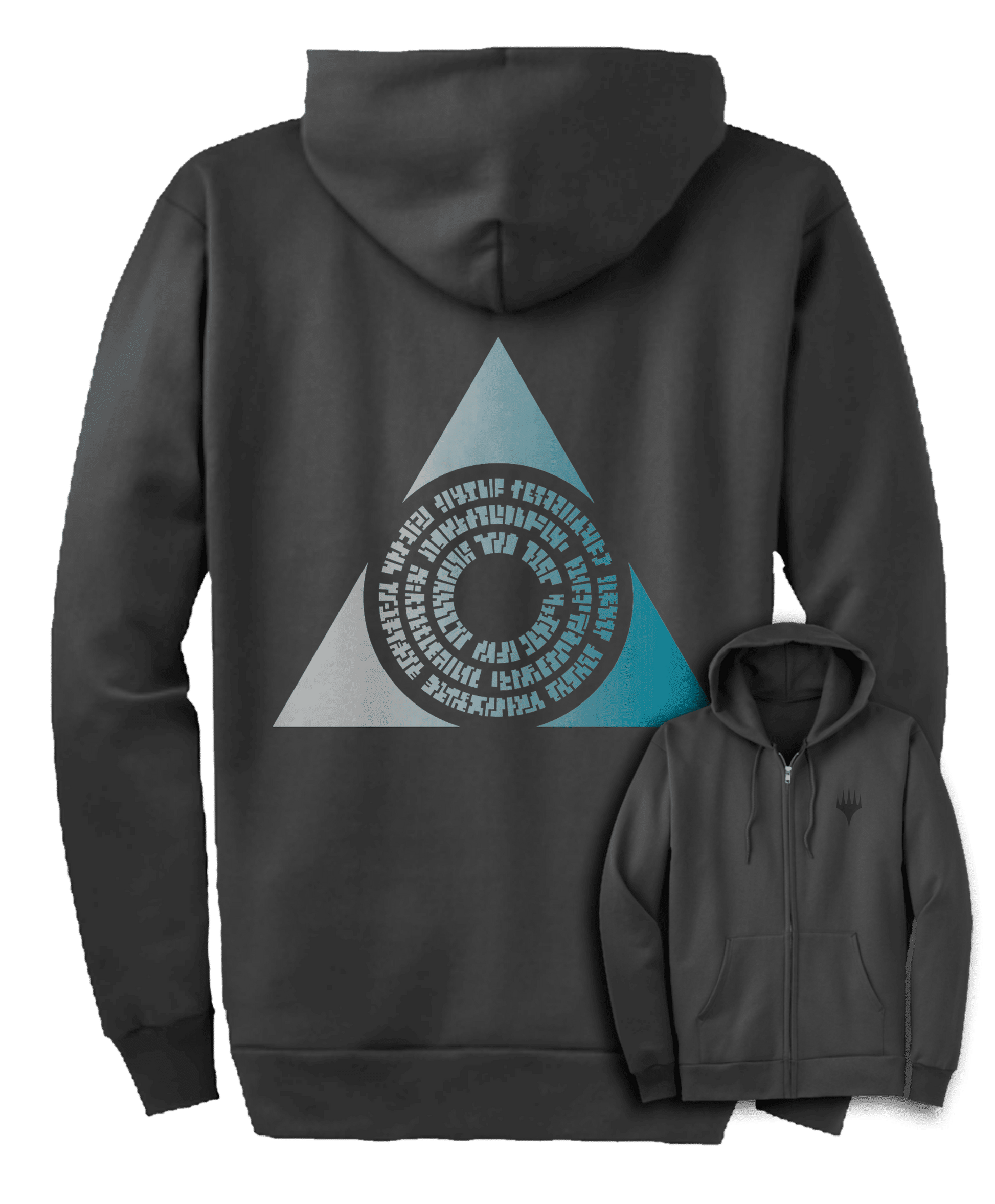 A Dark Gray Guild Symbol Azorius Hoodie for Magic: The Gathering. Brand: MTG PRO Shop, Item: Guild Symbol Azorius Hoodie.