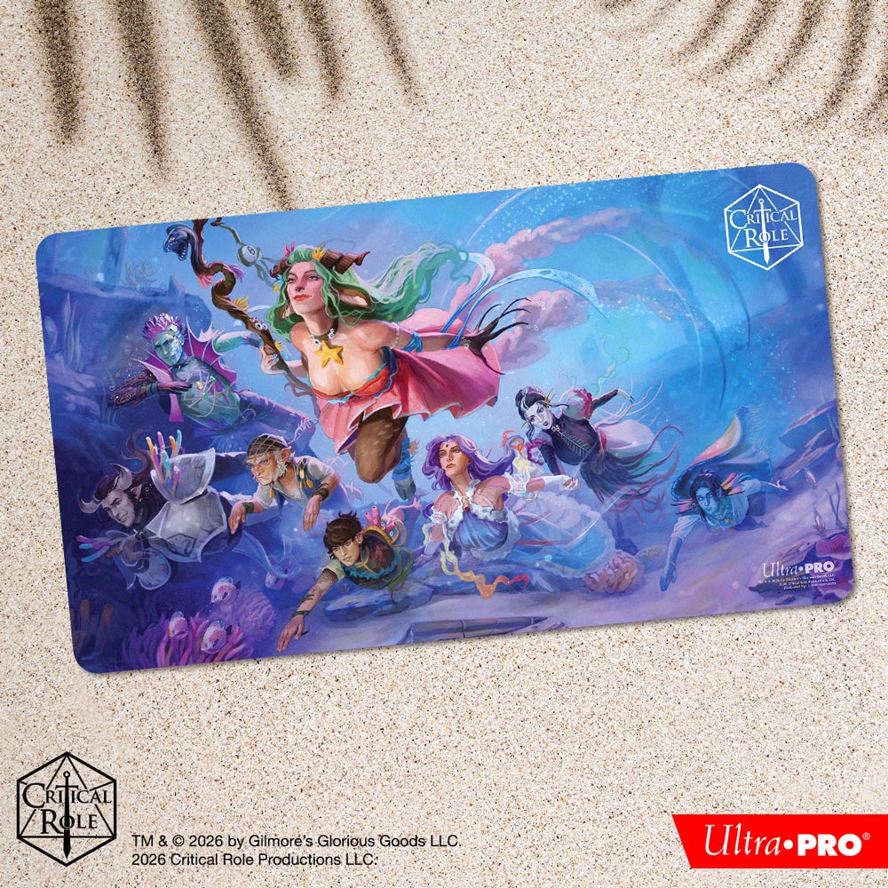 A colorful Critical Role: Bells Hells Maelstrom Kingdom playmat. Brand: Ultra PRO, Item: Echoes of Exandria Playmat for Tabletop Gaming.