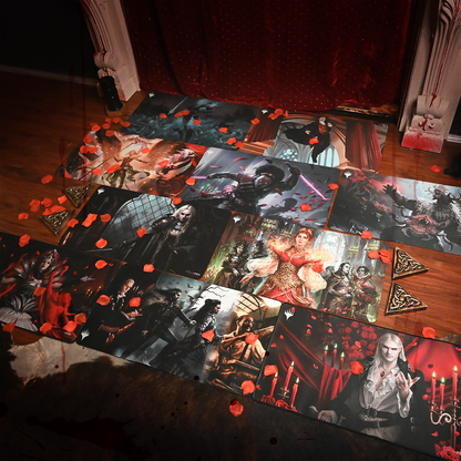 A Magic: The Gathering Innistrad: Crimson Vow Ulvenwald Behemoth Standard Gaming Playmat.