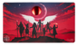 A red and blue Critical Role Live Show Stitched Edge Playmat with Spot Foil. Brand: Ultra PRO, Item: Critical Role Live Show Stitched Edge Playmat with Spot Foil.