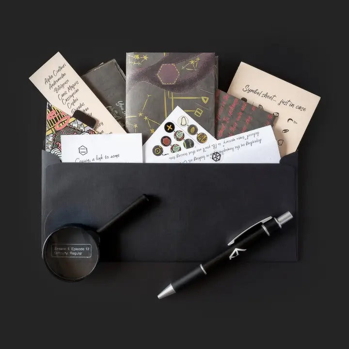 A sealed Family Secrets Series: Episode 12 - Bloodlines escape room box. Publisher: Escape Mail.