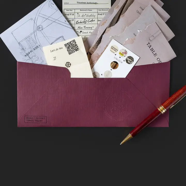 A sealed Family Secrets Series: Episode 5 - Lost Library escape room box from Escape Mail.