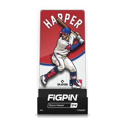 A Bryce Harper FiGPiN collectible. Brand: FiGPiN, Item: Bryce Harper S14.