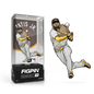 A FiGPiN collectible of Fernando Tatis Jr. in his San Diego Padres uniform, catching a baseball. Brand: FiGPiN, Item: MLB Fernando Tatis Jr.