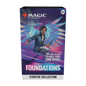 A sealed Magic: The Gathering box featuring artwork of a woman with wings holding a sword. Publisher: Magic: The Gathering, Game: Magic: The Gathering, Set: Foundations (Shortcode)