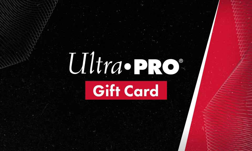 A black and red Ultra PRO Gift Card for gaming.