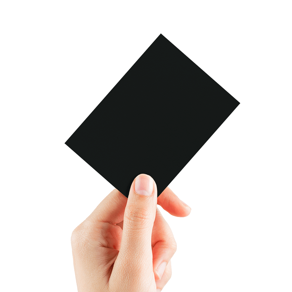 A black standard size card sleeve. Brand: Ultra PRO, Item: ECLIPSE® Gloss Standard DECK PROTECTOR® Sleeves: Jet Black - 105ct