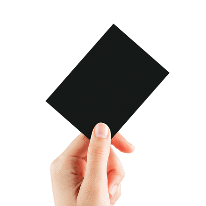 A black standard size card sleeve. Brand: Ultra PRO, Item: ECLIPSE® Gloss Standard DECK PROTECTOR® Sleeves: Jet Black - 105ct
