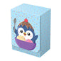 A light blue deck box with a cute penguin character eating ice cream. Brand: Legion Supplies, Item: Ice Cream Penguin - Card Box.