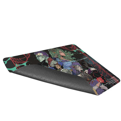 A colorful Critical Role mousepad featuring the Bells Hells characters. Brand: Ultra PRO, Item: Critical Role Mousepad - Bells Hells Live at The Greek Theatre.