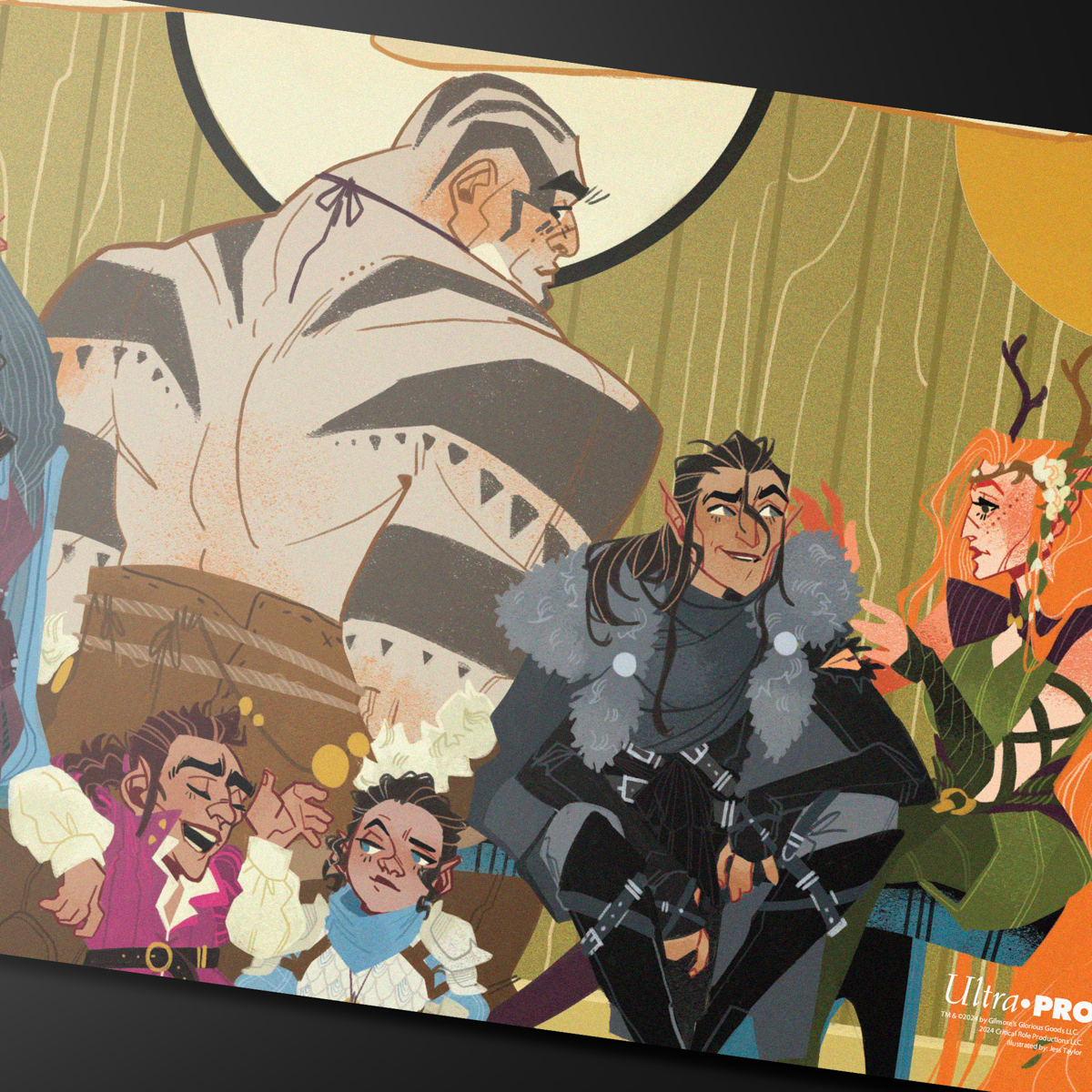 A colorful playmat featuring the cover art of Vox Machina Origins III #2, with characters from Critical Role. Brand: Ultra-Pro.