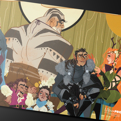 A colorful playmat featuring the cover art of Vox Machina Origins III #2, with characters from Critical Role. Brand: Ultra-Pro.