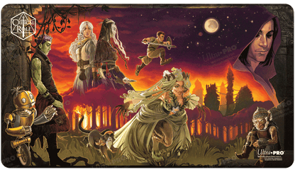 A Pulp Poster Playmat for Critical Role. Brand: Ultra PRO, Item: Critical Role PoD Stitched Edge Playmat - Pulp Poster.