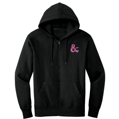 A Black Dungeons & Dragons Bard Class Zip-Up Hoodie. Brand: Ultra PRO, Item: Dungeons & Dragons Bard Class Hoodie