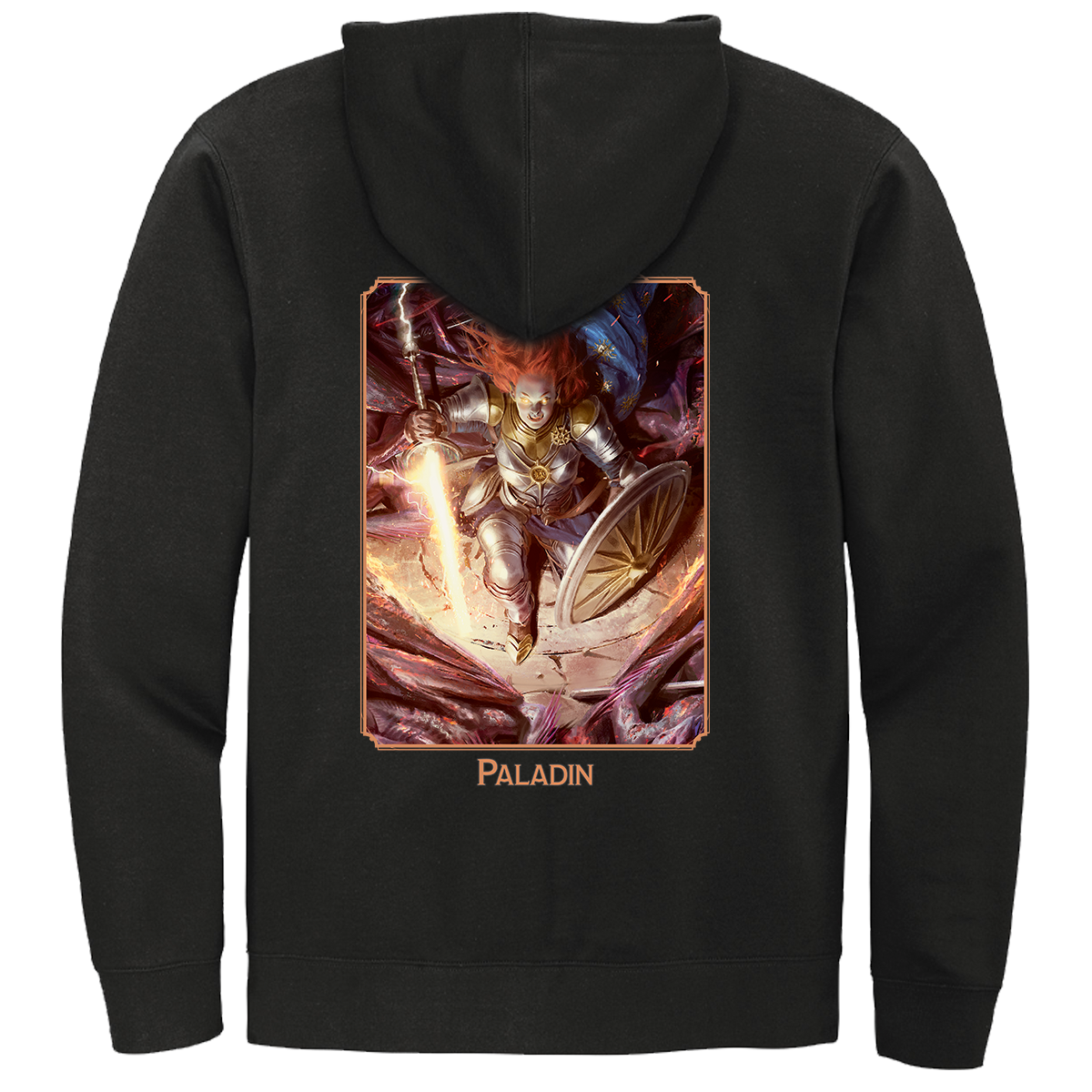A black Dungeons & Dragons Paladin Class Hoodie from Ultra PRO.