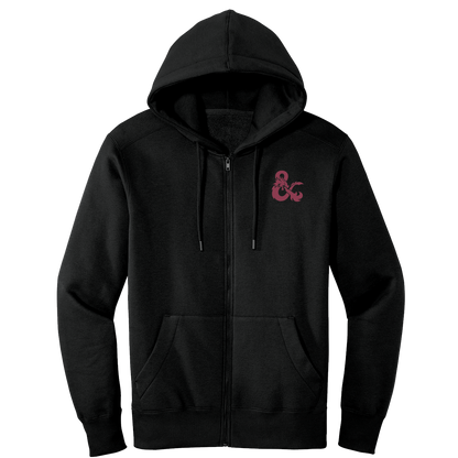 A Black Dungeons & Dragons Sorcerer Class Zip-Up Hoodie. Brand: Ultra PRO, Item: Dungeons & Dragons Sorcerer Class Hoodie